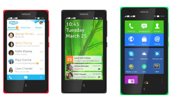 (Os aparelhos X, X+ e XL eram modelos de entrada da linha Lumia com o sistema Android)